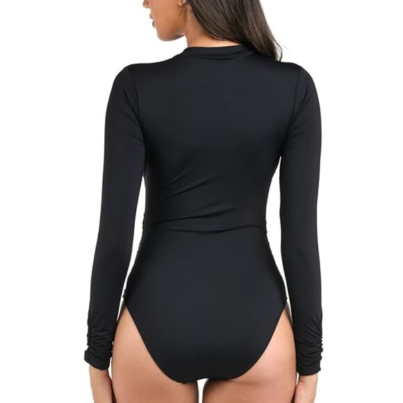 NEW La Blanca Shirred Paddlesuit One Piece Swimsuit - Picture 2 of 7